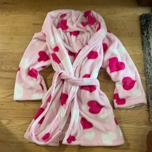 Super cute soft short cozy robe pink in color
